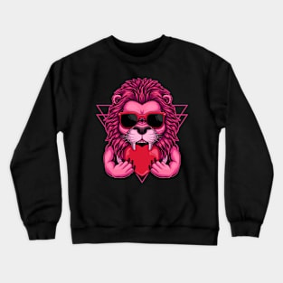 Pink Lion Crewneck Sweatshirt
